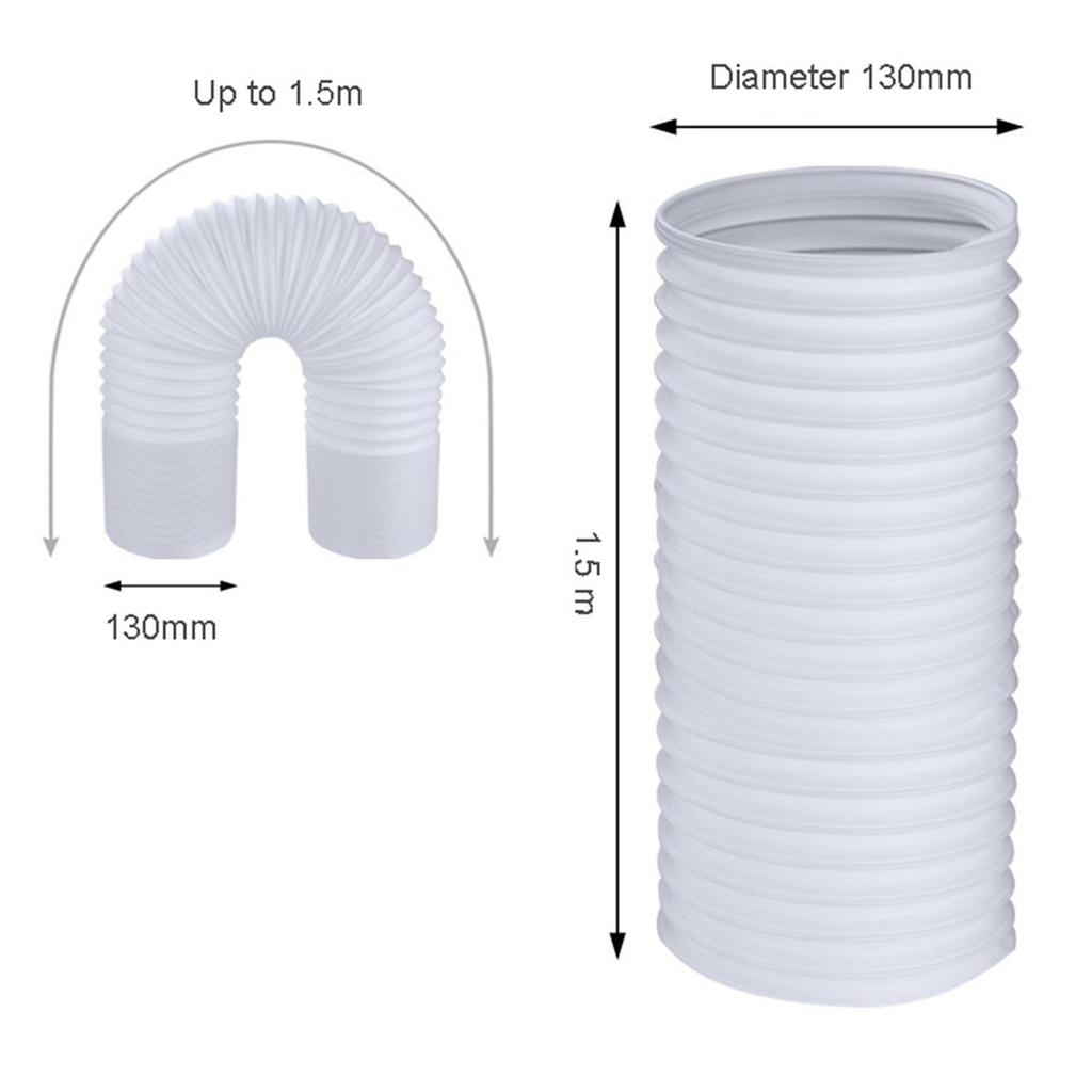 Tubo Flessibile in PVC per Scarico Condizionatore d'Aria Lunghezza 2 Metri Design a Spirale Sinistra Resistente e Leggero per Sistemi di Ventilazione