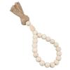Light Brown Farmhouse Wooden Bead Strand Hanging Tassel Bead Ornament  Tray Tabletop Bead Layout