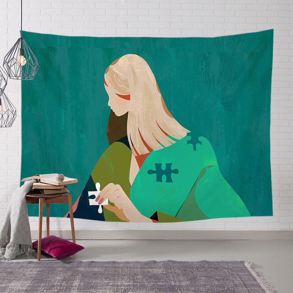 Home Decor Painting Pattern Tapestry Wall Hanging Creative Art Oil  Background Cloth Bedroom