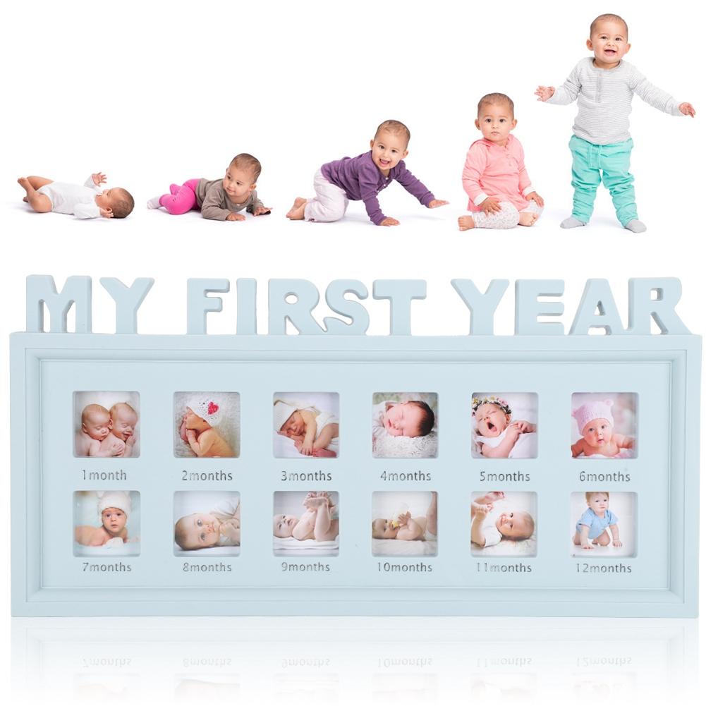 Photo Frame NewBorn Baby Picture Souvenir My First Year Memory Special Gift for Room Wall