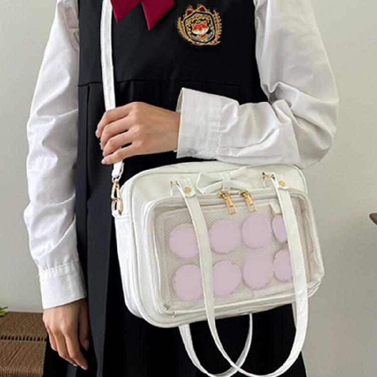 Damska Przezroczysta Torebka na Ramię DIY Ita Bag Dziewczęca Urocza Torebka Crossbody do Szkoły