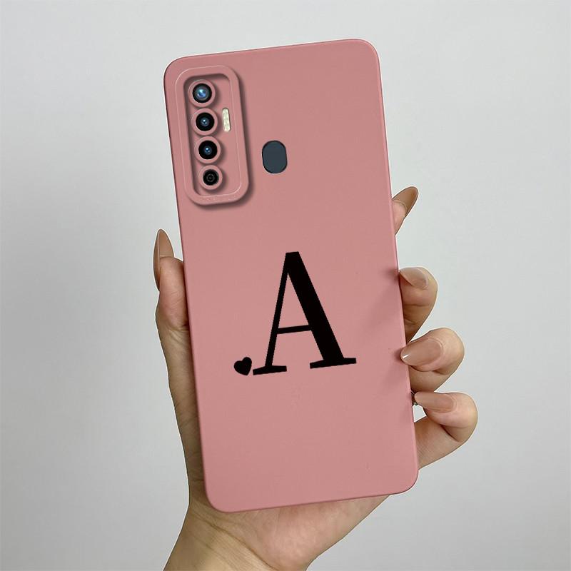 Funda for Tecno Camon 17 Case 4GB/6GB 128GB 6.6” Cute Letters Soft TPU Shockproof Liquid Silicone Phone Cover For Tecno Camon 17