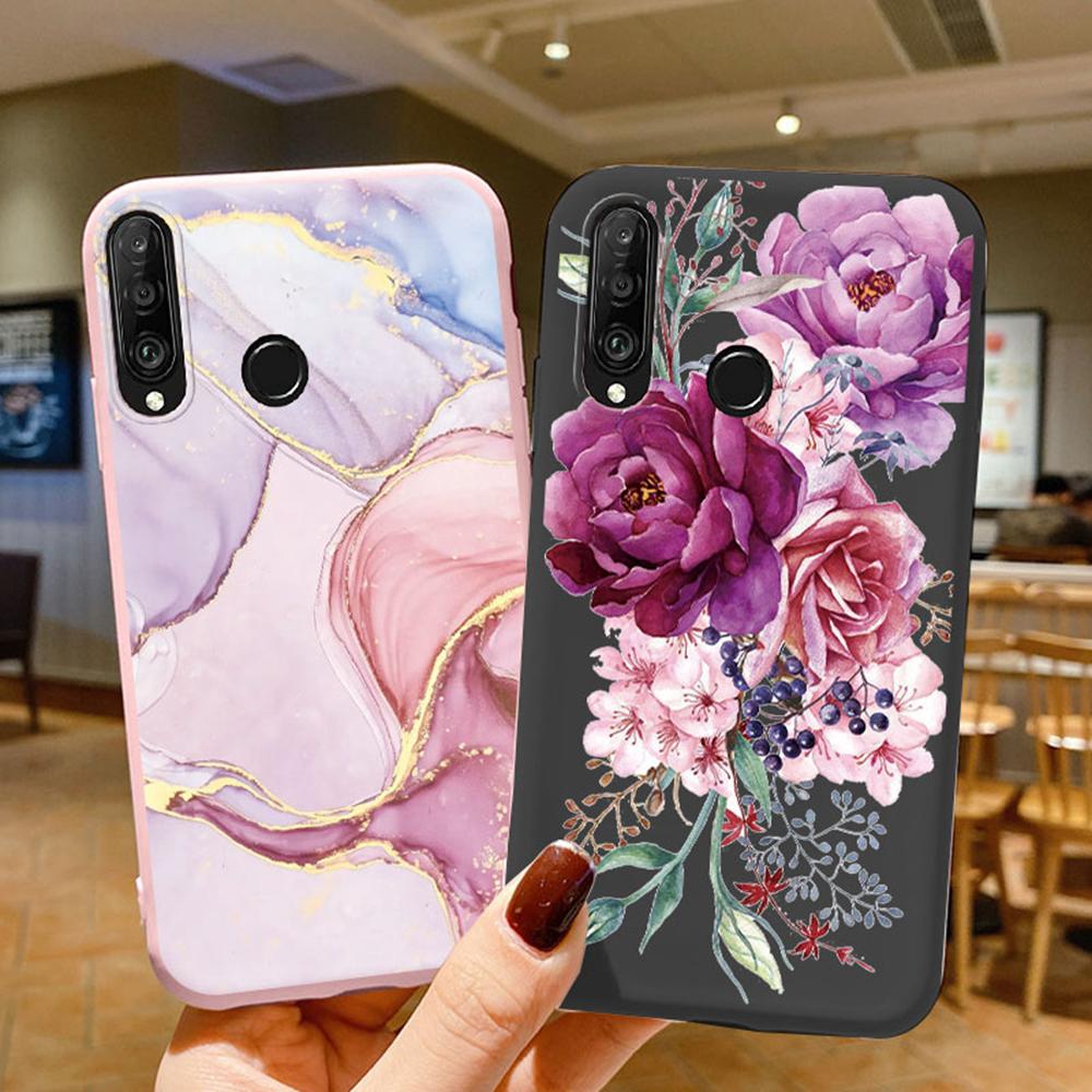 Love Heart Leopard Plant Rose Pattern Phone Case For Huawei P30 P20 Lite Y6 Y7 2019 Pro Honor 9X 20 Daisy Shockproof Soft Cover