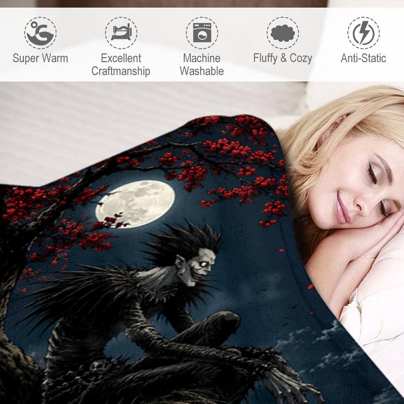 Ryuk Tree Full Moon Blanket Camping Trip Sofa Blanket Air Conditioning Blanket Nap Blanket Sheet