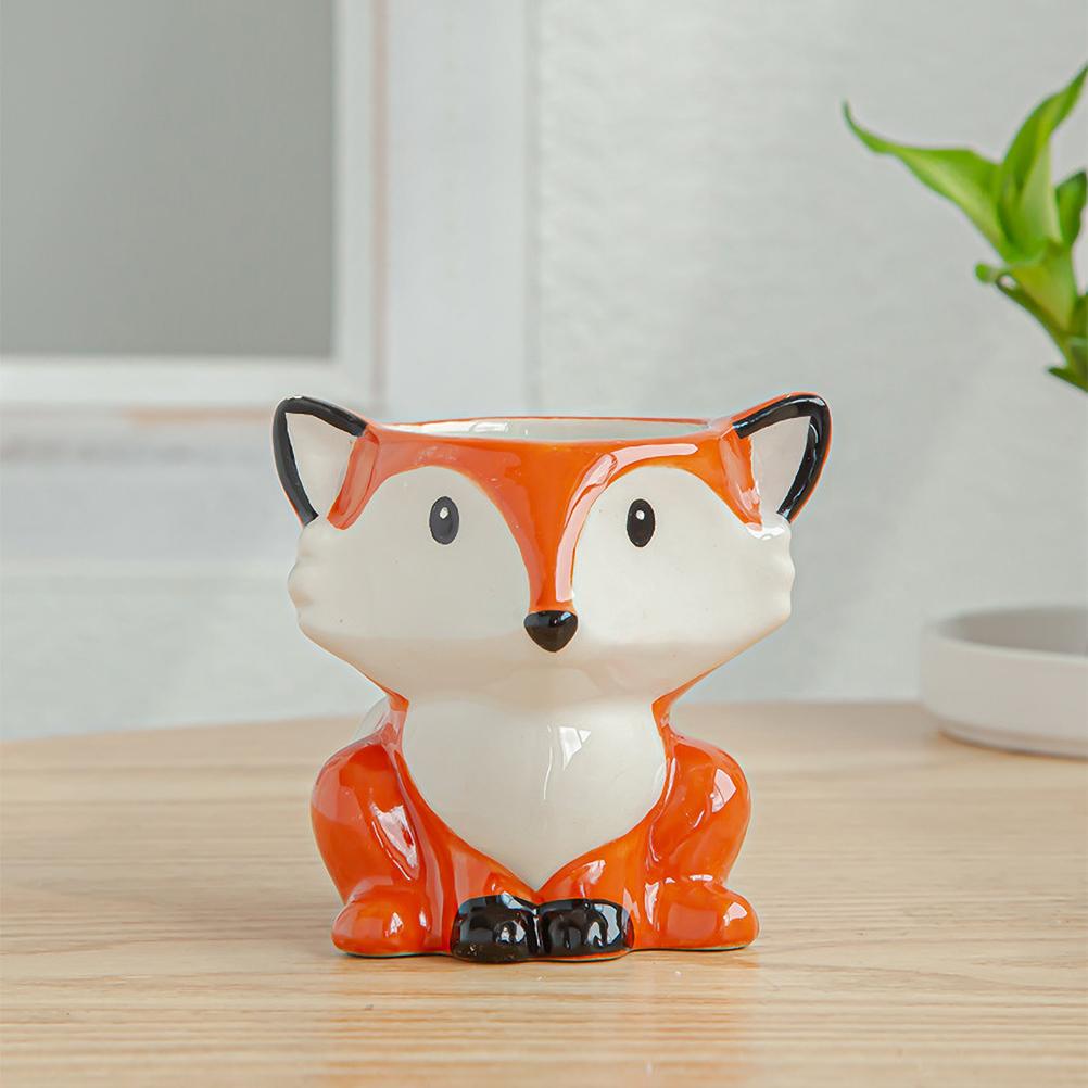 Cute Ceramics Animal Shaped Plant Pots Cartoon Succulent Flower Pots Garden Ornaments