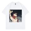 Funny Rich Cat Meme Graphic T Shirts High Street Fashion Trend Short Sleeve TShirt Unisex Unisex Casual Loose 100Cotton TShirts