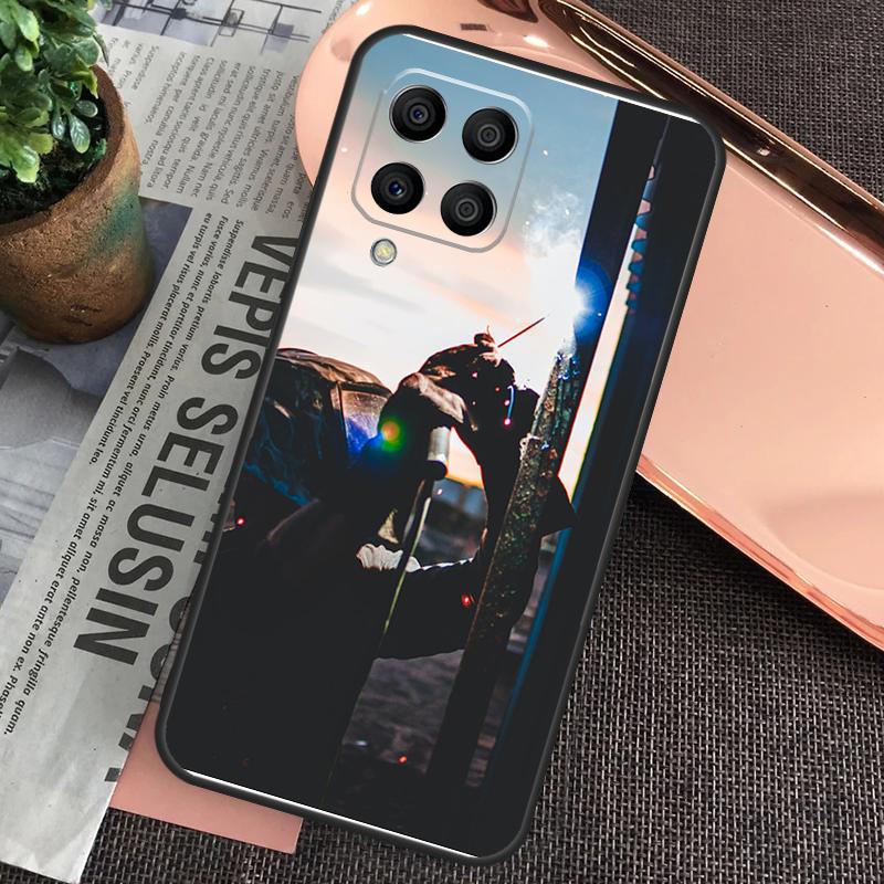 Welder Welding Hot Metal Worker Case For Samsung Galaxy M15 M55 M13 M23 M33 M53 M31 M51 M14 M34 M54 M20 M30s M12 M32 M52