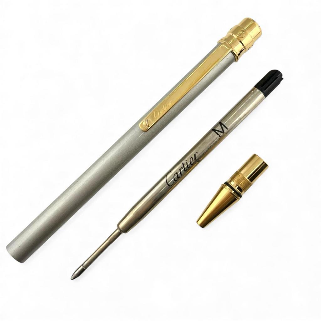 Very Good Cartier Ballpoint pen Santos Do Love Gold Plated Silver gold mens Used