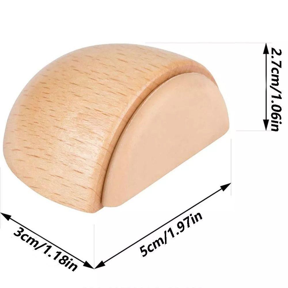 Solid Wooden Door Stopper Punch-free Doorstop New Door Blocking Device