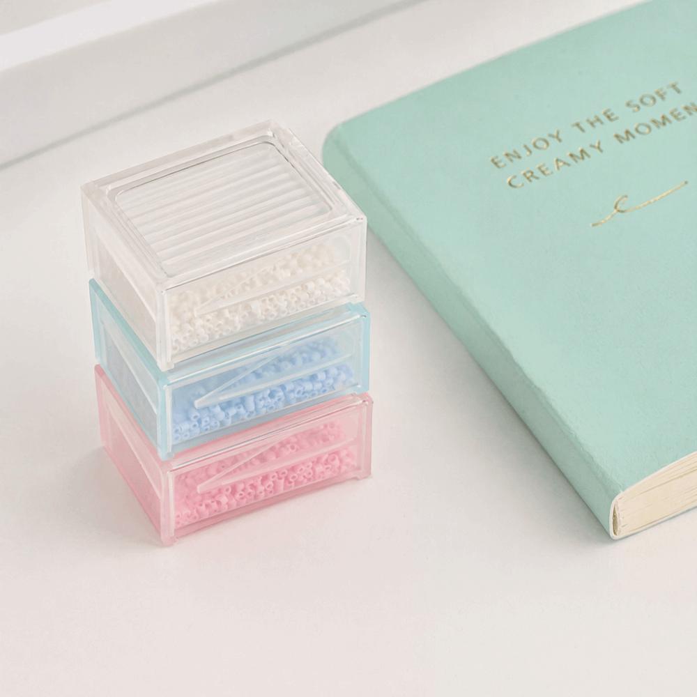 Double Layer Fuse Bead Sorting Storage Box Anti-Clog Perler Bead Channel Dispenser Box DIY