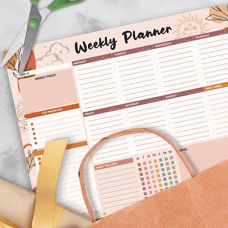 B5 English Weekly Planner: Coil Notebook for Time Tracking, Life Logging, and Meal Management