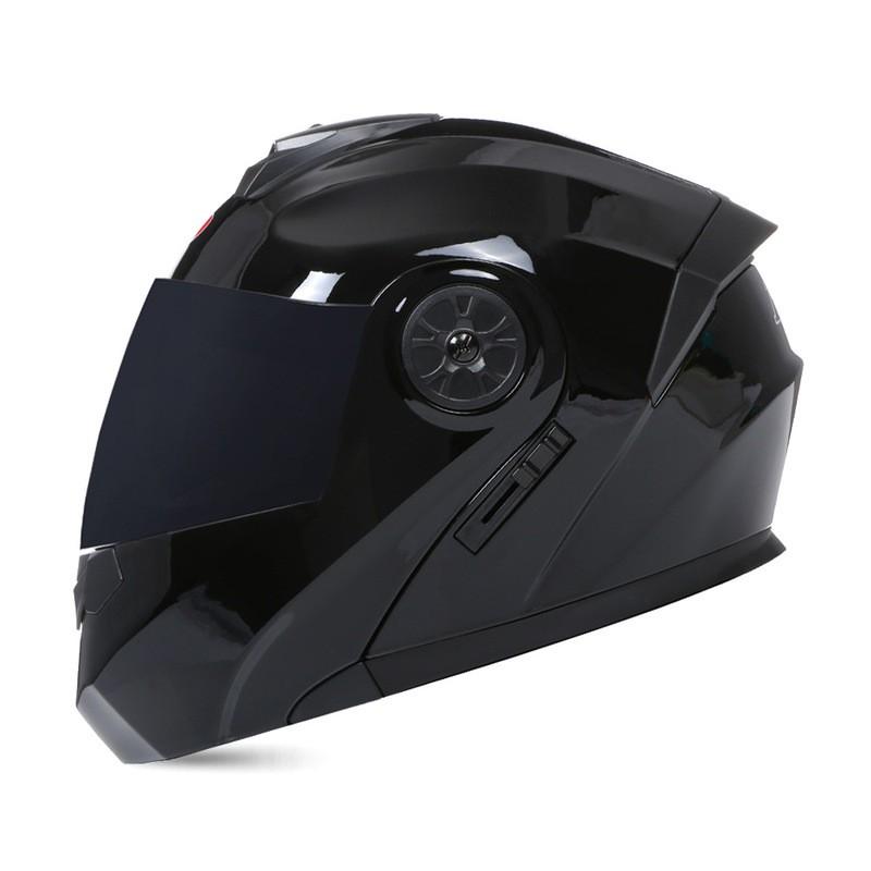 Full Face Motorcycle Helmet With Dual Visors Flip-Up Design Men Women All Season Riding