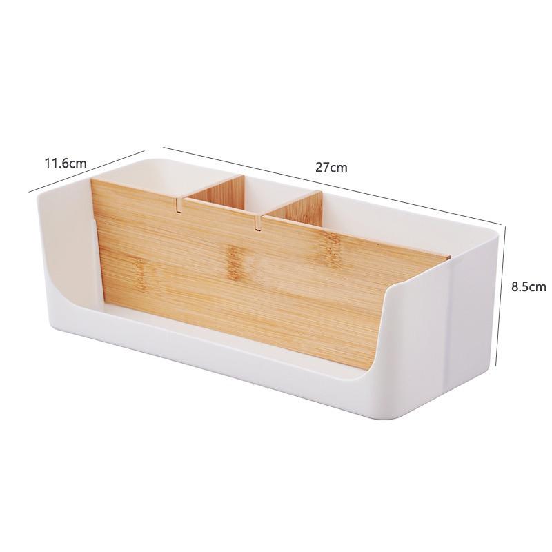 Bamboo and Wood Storage Box Removable Multi-function Large Basket Capacity Sundries Storage Box Home Organization Storage