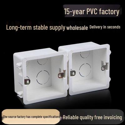 86 Type Flame Retardant PVC Concealed Junction Box - Embedded, 50 Pack, Switch Socket Ready
