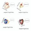 Pomegranate Printing Enamel Flower Ethnic Style Ring Irregular Rotundity Heart-shaped Vintage Metal Geometric Ring Colorful