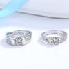 Adjustable Platinum Plated Double Row Couple Rings: A Pair for Deep Confessions