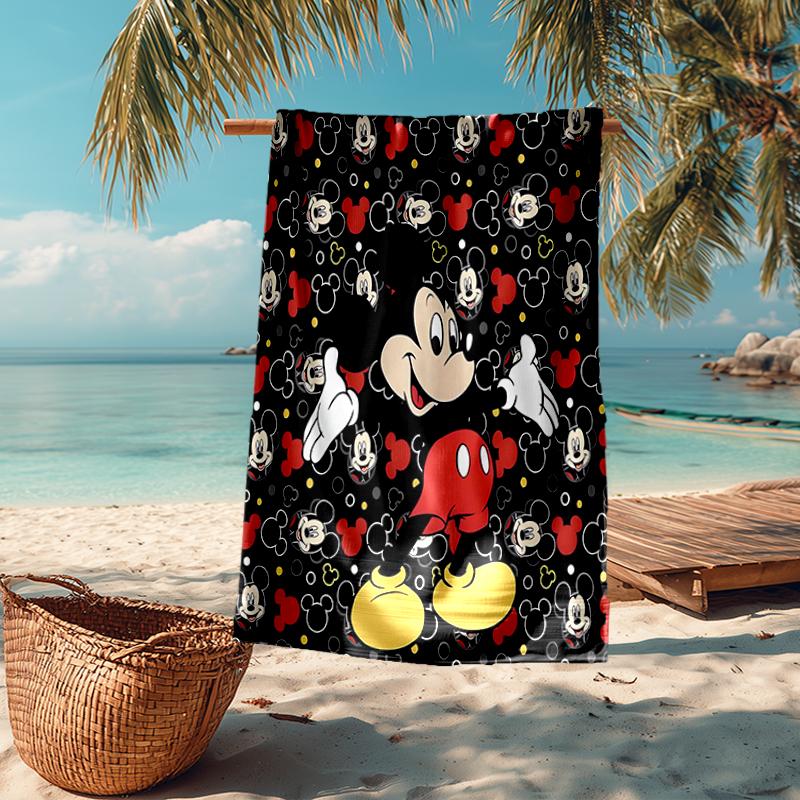 Ultra-Soft Beach Towel with Mickey Theme,Ideal for Pool - Camping, Diving - Perfect Travel Essential, Vibrant Beach Towel.
