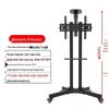 Universal Thickened LCD TV & Monitor Floor Stand with Vertical Pole & Wheels