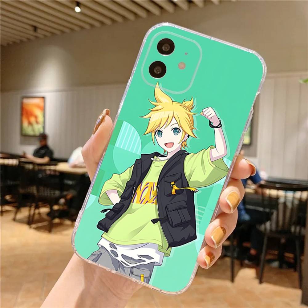 Rin K-KagamineS Len Phone Case For iPhone 17,16,15,14,13,12,11 Pro,Max,Plus,X,XS,XR,SE4,E Mini Transparent Soft Cover