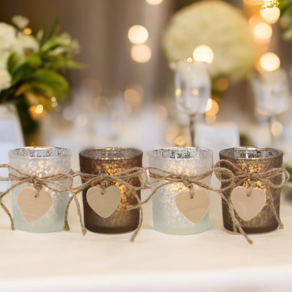 Romantic Heart Shaped Starry Sky Candle Cup Valentine's Day Candle Holder Wedding Party Bar Atmosphere Nordic Decoration