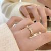 Adjustable Opening Micro-set Zirconia Finger Ring Ring with A Ring Finger Ring