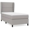 3127845 vidaXL Lit à sommier tapissier et matelas Gris clair 90x190 cm Tissu