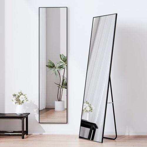Full-length, Wall-mounted, Stand-up Mirror, Foldable, Freestanding, Lightweight, Thin, Aluminum Alloy, 30 X 120 Cm, Right-angle, Fully Assembled, Larg