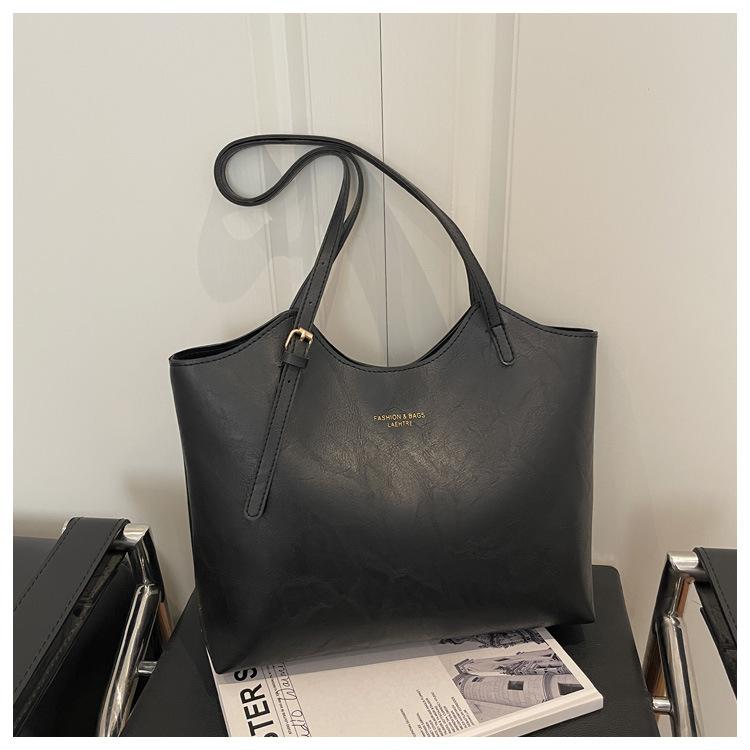 Bolsos Tote de Gran Capacidad Vintage Nuevos para Mujer Bolsos de Hombro de Moda y Versátiles para Mujer Bolso Sencillo y Casual para el Día a Día