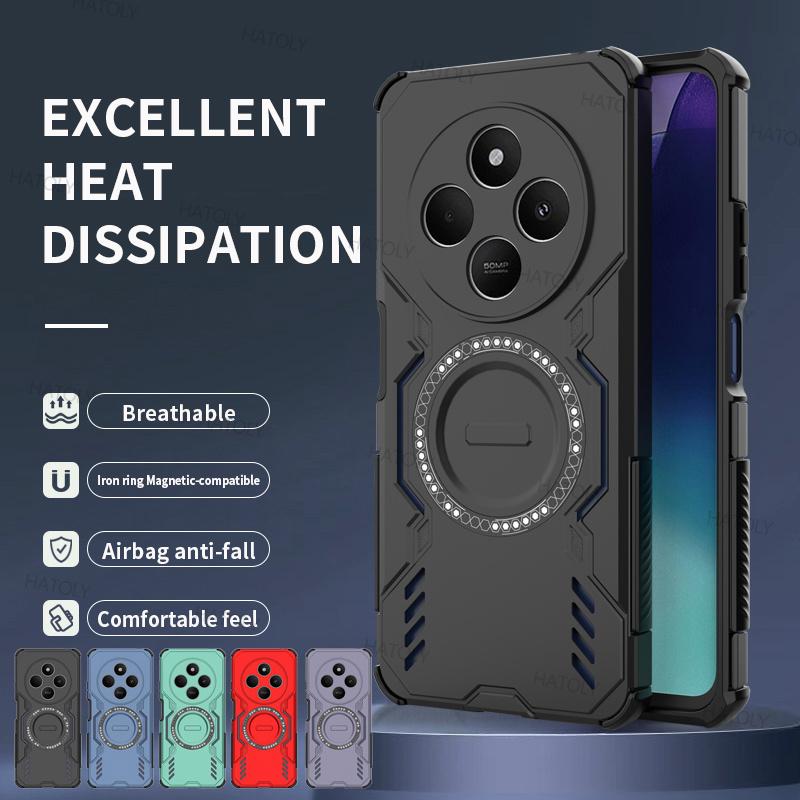 Heat Dissipation Magnetic For Xiaomi Redmi 14C Case Xiaomi Redmi 14C Cover Shockproof Magsafe Wireless Charge Cover Redmi 14C