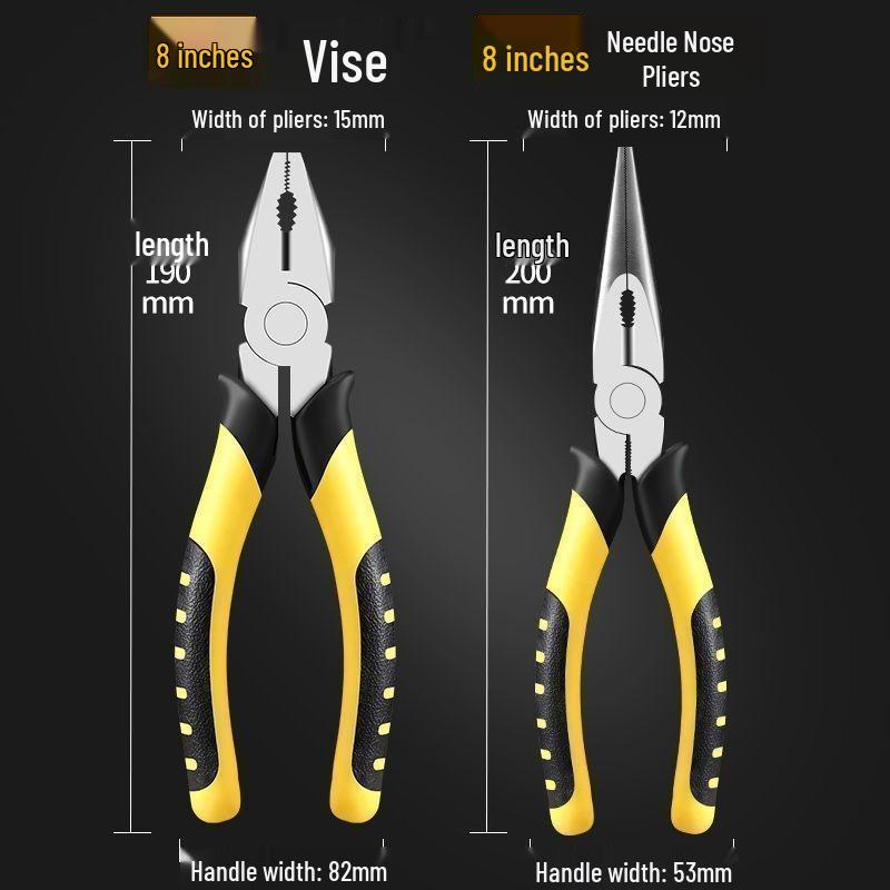 Tiger Multifunctional Pliers: Industrial-Grade Wire, Diagonal, and Needle-Nose Electrician Tools for Household Use