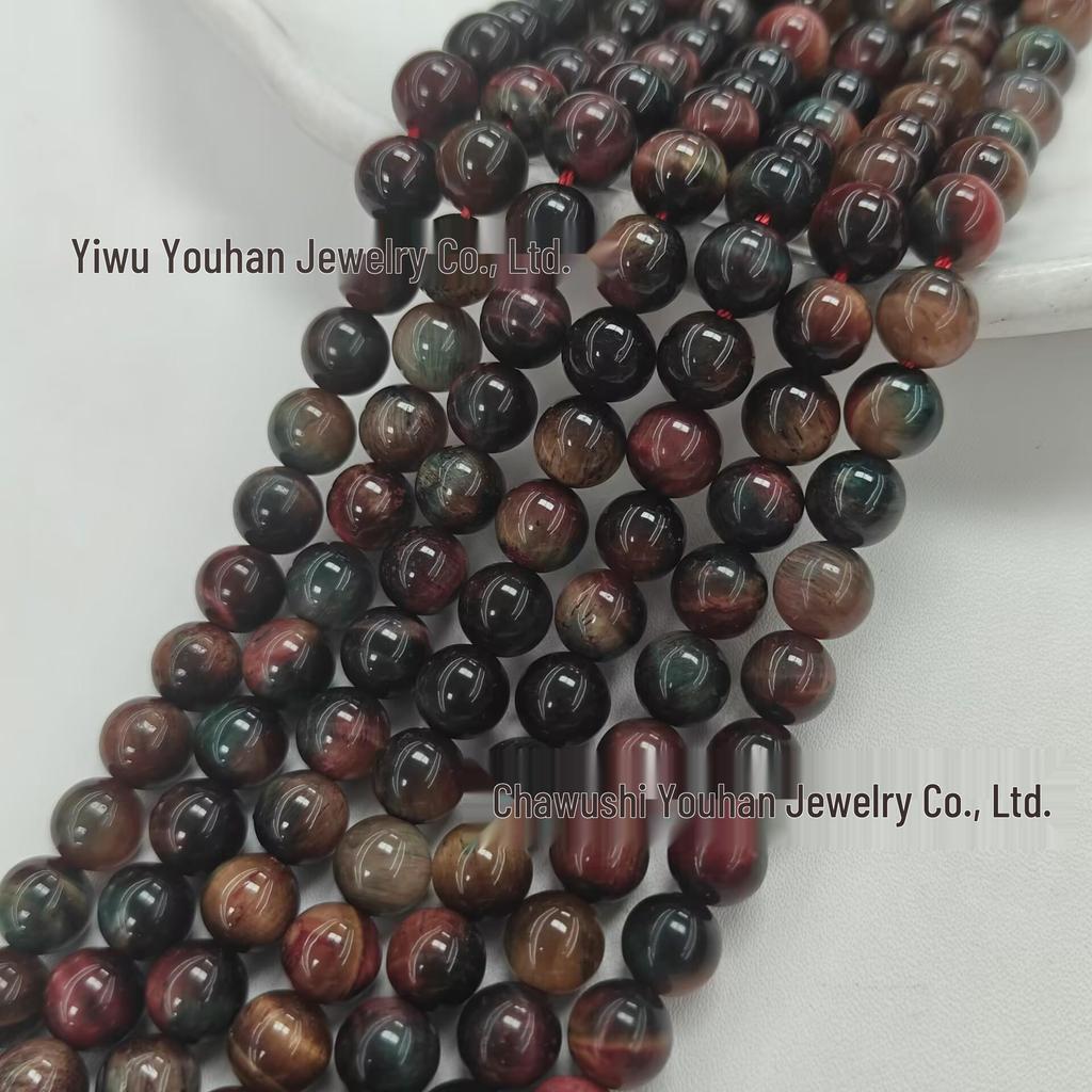 Handmade Natural Colorful Tiger Eye Stone Beaded Jewelry Accessories