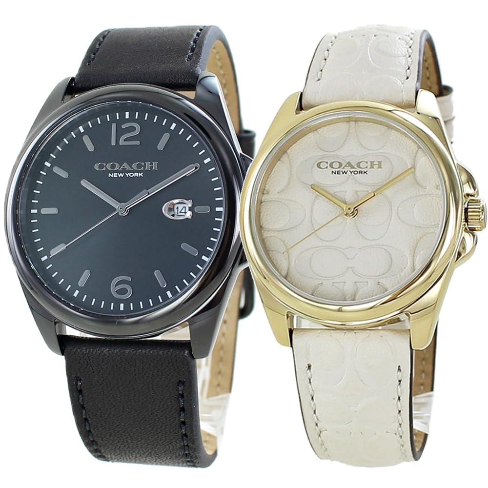 

Watch Pair Watch Storage Box Slim Thin Leather Strap 1460258814504141 [Coach] Men s Women s [Item]
