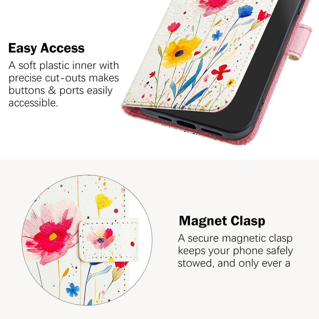 For Blackview Wave 6C/Blackview Shark 8/Oscal Tiger 12/Blackview A53 Leather Case Magnetic Wallet Card Holder Flip Cover Kickstand Protective Cases