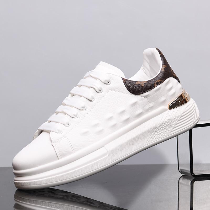 Spring and summer McQueen breathable tide sports board shoes platform height increase couple white shoes MY21 35
