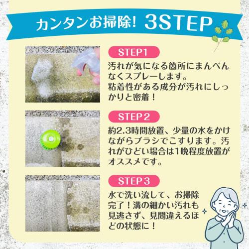 3S Cobblestone, Tile, Moss, and Yellowing Stain Remover (100ml / Bottle) - Cleans Entryways, Floors, Exterior Floors, Exterior Walls, Siding, Water St