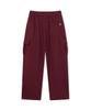 CAMEL WORK One-Pleat Wide Cargo Sweatpants (Burgundy)