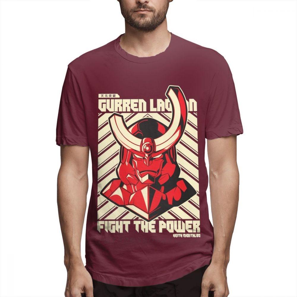 

Summan Мужская Качественная Печать Tengen Toppa Gurren Lagann Футболка 2020 Новое Поступление Японский Аниме Дизайн XS3XL Большой Размер Футболка S
