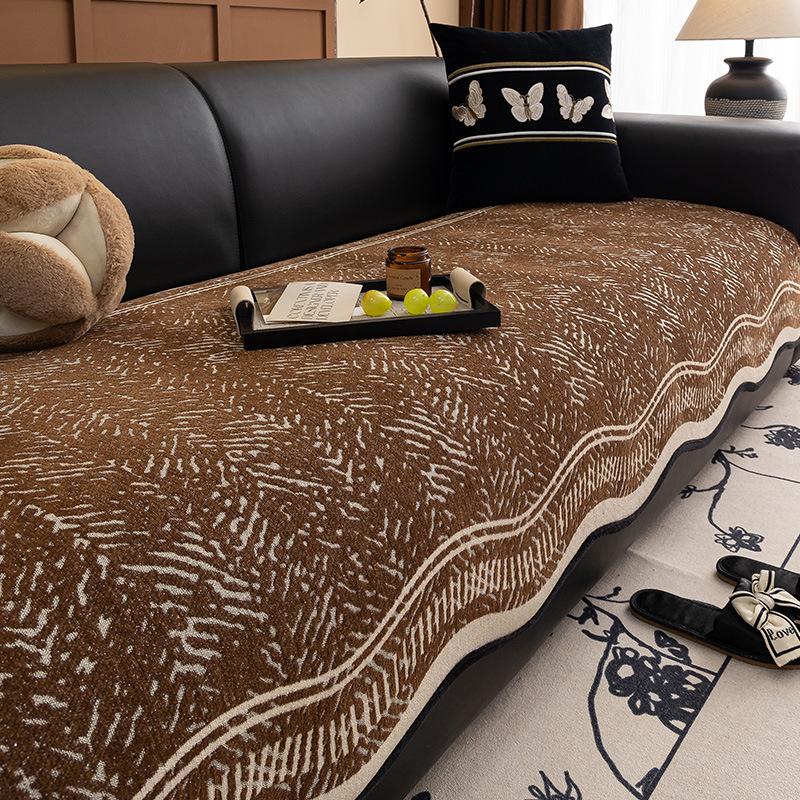 Chenier Special-Shaped Sofa Cushion, Universal Non-Slip Seat Cushion For All Seasons, Four-Person Straight Row One-Piece Sofa Cover Cover Cover