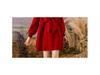 Girls' Red Faux Two-Piece Knitted Dress, 2025 Style, Autumn/Winter Fashion for Big Girls