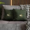 Double Sided Green Frog Japandi Art Soft Throw Pillow Cover For Bed Sofa Home Decor