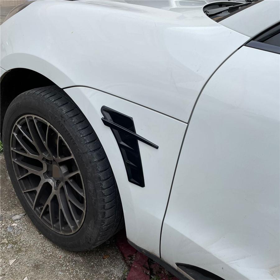 Carbon Fiber Look Car Side Wing Cover Air Intake Flow Fender Vent Trim Stickers