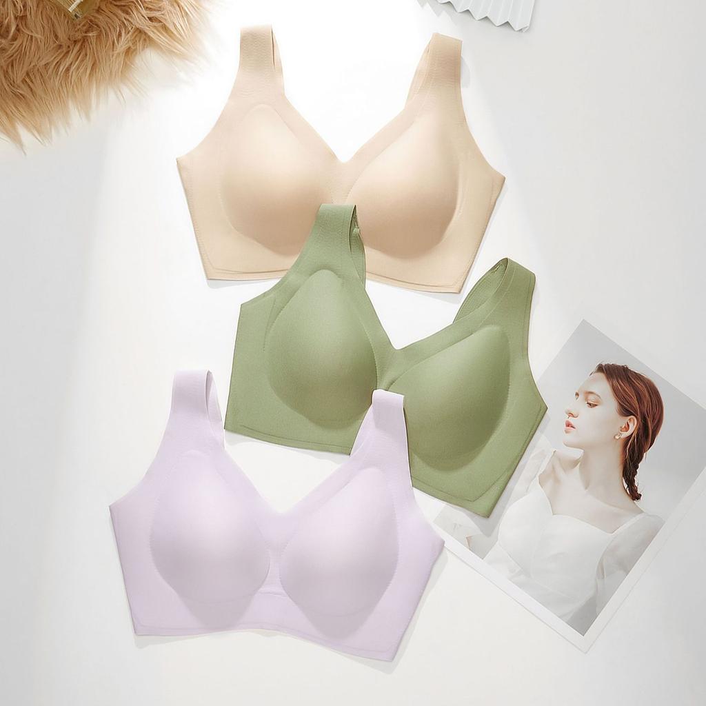 Invisible Bra Women's Invisible Underwear Women's Bras Without Underwire Gathering Bra Lacing Breathable Bra Push Up Bra
