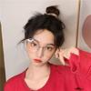 2025 Retro Oversized Metal Circular Flat Mirror Frame for Women's Slim Glasses, Frame for Glasses That Look Small On the Face