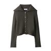 Autumn Academy Style Casual Lapel Ribbed Knit Coat