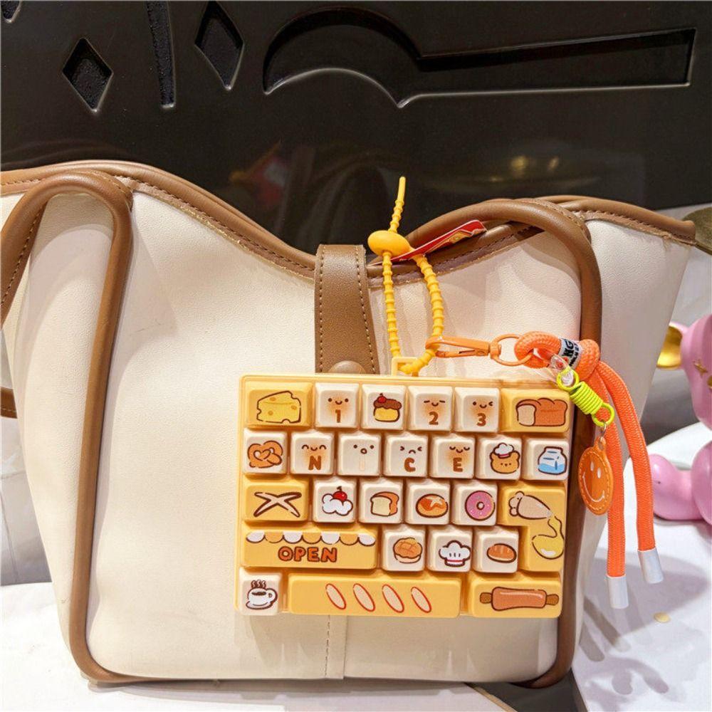 26-key Keyboard Keychain Pressable Keys Keyboard Toy Creative Keyboard Fidget Toy  Gifts