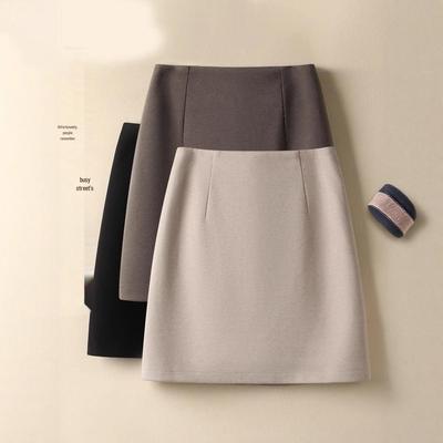 2025 Neuer Damen High Waist Woll A-Linien Bleistiftrock – Vielseitig, Schlankmachend, Kurzer Herbst/Winterrock