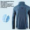 Men Outdoor Jacket Stand Collar Zip Placket Breathable Pocket Ultrathin Sportswear Anti-UV Plus Size Camping Sun Protection Clothing Men Clothes