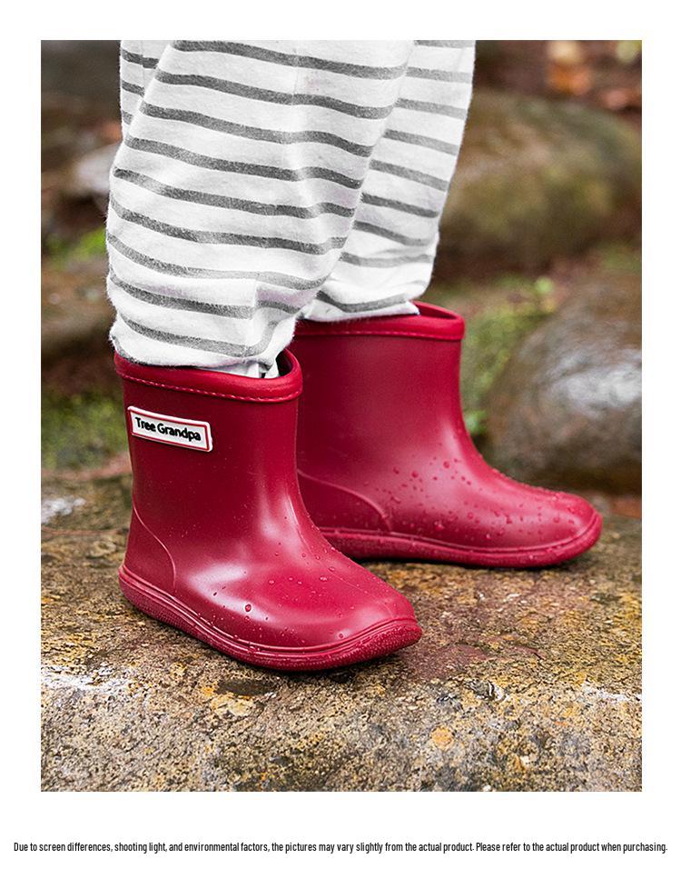 Children's Non-slip Lightweight Mid-calf Rain Boots - Soft Sole for Boys and Girls