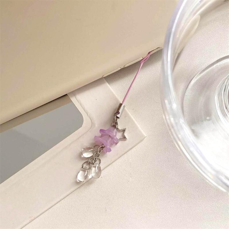 Phone Chain Sweet Keychain Jellyfish Pendant Ornament Backpack Bag Decoration