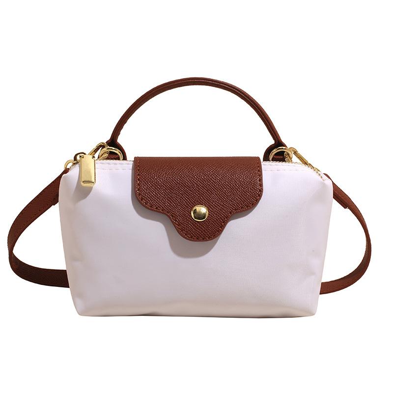 Wholesale new products niche simple contrasting color portable small bag women's leisure trendy versatile light splicing messenger change bag